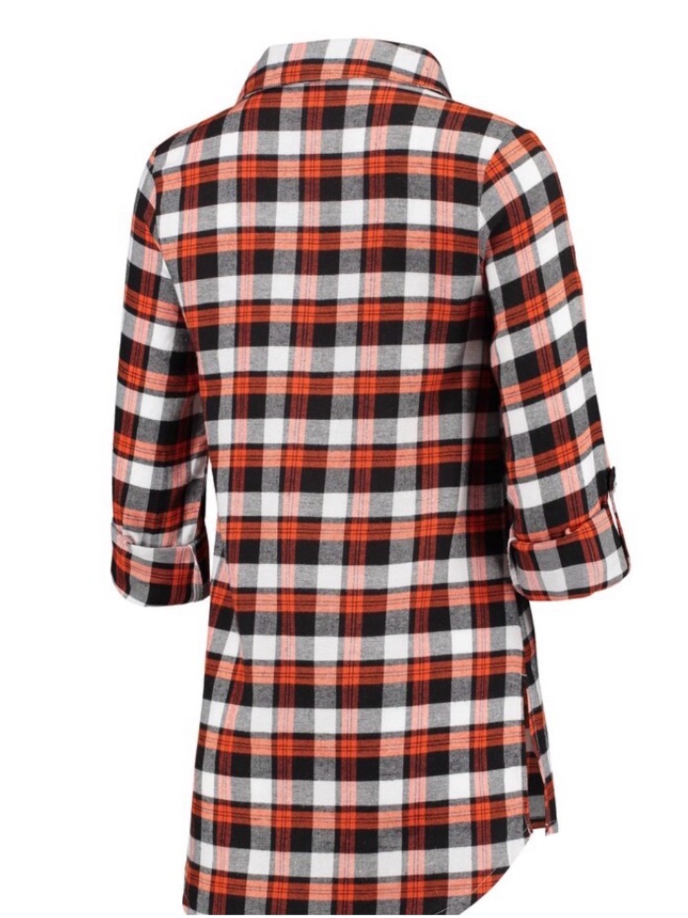NWOT San Francisco Giants Black/Orange Breakout Flannel Long Sleeve Nightshirt - Picture 4 of 8